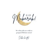 Stijlvolle religiekaart Eid Mubarak voor offerfeest met maan 3