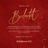 Stijlvolle rode zakelijke kerstkaart bedankt 3