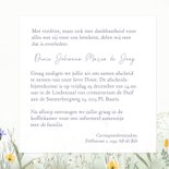 Stijlvolle rouwkaart met aquarel geschilderde wilde bloemen 3