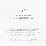 Stijlvolle rouwkaart met een silhouet van een vogel 2