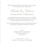 Stijlvolle rouwkaart met foto van bloeiende sneeuwklokjes 3