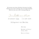 Stijlvolle rouwkaart muziek silhouet viool foto 3