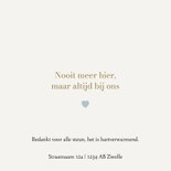 Stijlvolle rouwkaart stilgeboren lijntekening handen jongen 2