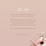 Stijlvolle save the date kaart botanisch met wikkel effect 3