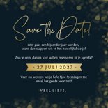 Stijlvolle Save the Date kerstkaart met grote eigen foto 3