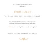 Stijlvolle simpele vierkante uitnodiging huwelijk met hartje 3