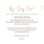 Stijlvolle trouwkaart watercolor bohemian goud foto 3