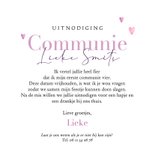 Stijlvolle uitnodiging communie waterverf vlinder goud foto 3