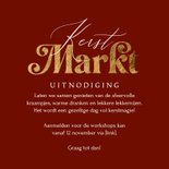 Stijlvolle uitnodiging kerstmarkt botanische takken goud 3