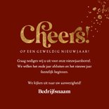 Stijlvolle uitnodiging nieuwjaarsborrel botanisch goud 3
