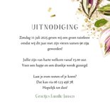 Stijlvolle uitnodiging tuinfeest samen 90 gezin planten goud 3