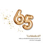 Stijlvolle uitnodigingskaart 65 jaar kraft ballonnen 2
