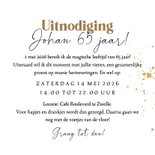 Stijlvolle uitnodigingskaart 65 jaar kraft ballonnen 3