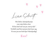 Stijlvolle valentijnskaart lijnillustratie handen hartjes 3