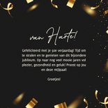 Stijlvolle verjaardagskaart 50 goud 3d van harte confetti 3