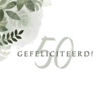 Stijlvolle verjaardagskaart met plantjes, takjes & waterverf 2