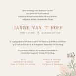 Stijlvolle vierkante rouwkaart met aquarel droogbloemen 3