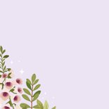 Stijlvolle wenskaart een lief berichtje met bloemen 2