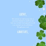 Stijlvolle wenskaart wishing you good luck 3