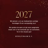 Stijlvolle zakelijke kerstkaart 2027 goud donkerrood 3