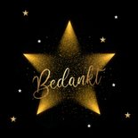Stijlvolle zakelijke kerstkaart bedankt ster goud waard 2