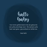 Stoer felicitatiekaartje hallo baby blauw sterretje hartje 3