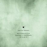 Stoer geboortekaartje mintgroene waterverf 2