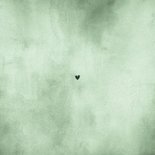 Stoer geboortekaartje mintgroene waterverf Achterkant