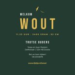 Stoer geboortekaartje tractor silhouet dieren vogels 3