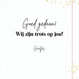 Stoere geslaagd kaart Yes you did it goud 3