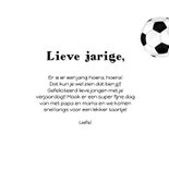 Stoere kaart met voetbal confetti en foto 3