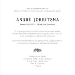 Stoere minimalistische rouwkaart voor een motorliefhebber 3