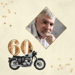 Stoere vintage verjaardagskaart motor sign 60 jaar 2