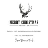 Stoere zakelijke kerstkaart met een illustratie van rendier 3