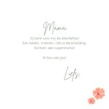 Supermama wenskaart met bloemen illustratie 3