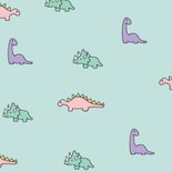 Superschattig geboortekaartje pastel dino tweeling  Achterkant