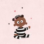 Tegoedbon oppassen klein boefje meisje baby 2