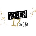 Toffe verjaardagskaart coole cheeta rijlessen goud 2