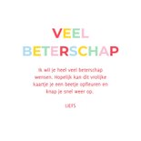 Trendy beterschapskaartje met felle kleurtjes get well soon 3