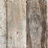 Trendy foto kerstkaart hout en sneeuw 2