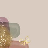 Trendy fotokaart fijne feestdagen watercolor strik goud Achterkant