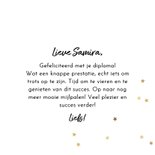Trendy geslaagd kaart 'You did it' blokjespatroon foto goud 3