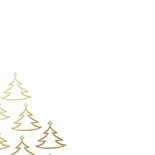 Trendy kerstkaart vrolijke feestdagen kerstbomen goud foto Achterkant