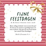 Trendy kerstkaart zakelijk bedankt strik lint goud logo ster 3