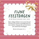 Trendy kerstkaart zakelijk bedankt strik lint goud logo ster 3