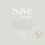 Trendy Save the Date groen olijftakjes brons 3