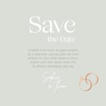 Trendy Save the Date groen olijftakjes brons 3