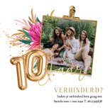 Trendy uitnodiging bedrijfsfeest cijferballon 10 jubileum 2