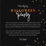 Trendy uitnodiging Halloweenparty spooky pompoen ster goud 3