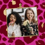 Trendy valentijnskaart ‘Luv u babe’ panterprint goud hart 2